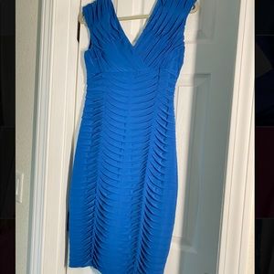 Elegant very thick and very stretchy midi dress